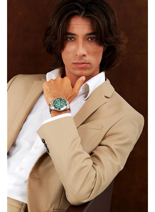 مازيراتي ساعة كومبيتيزيوني للرجال كرونوغراف كوارتز R8873600004 سوار من الفولاذ المقاوم للصدأ باللون الذهبي الوردي مقاس 43 مم - Image 2