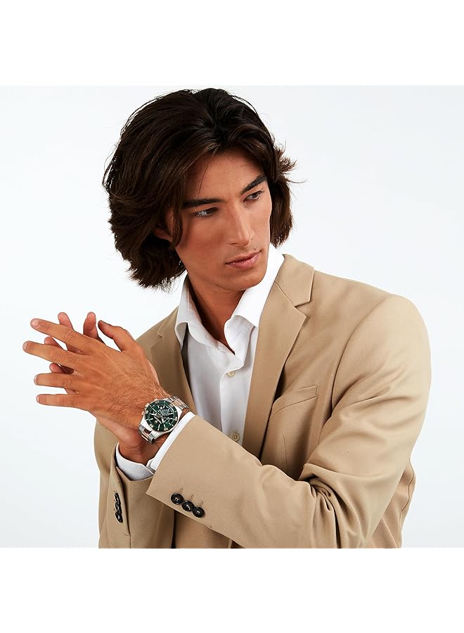 مازيراتي ساعة كومبيتيزيوني للرجال كرونوغراف كوارتز R8873600004 سوار من الفولاذ المقاوم للصدأ باللون الذهبي الوردي مقاس 43 مم - Image 3