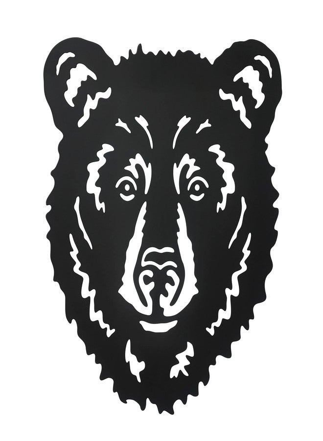 Hokfirm Metal Bear Head Wall Decorations, Rustic Wall Sculptures for Living Room, Farmhouse Outdoor Animal Bear Decor - Image 1