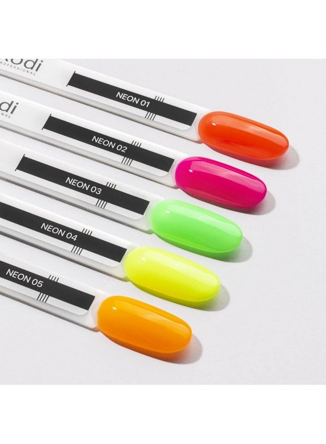 Kodi Professional Color Rubber Base Gel Neon 01 7 Ml 0.24 Oz Stylish Bright Original Shades (Neon 12) - Image 5