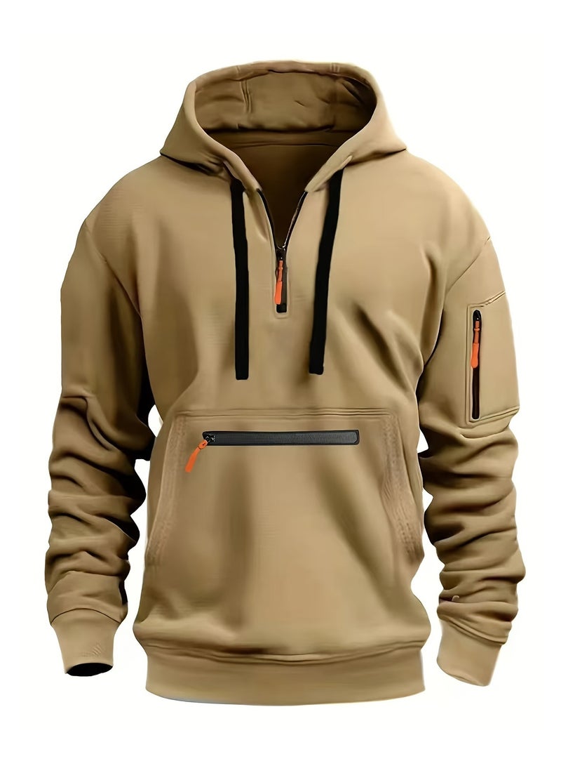 KUYING Outdoor Sports Zipper Hooded Sweatshirt Casual And Versatile  - Image 1