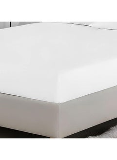 Rest 3-Piece White Plush 200X200+30Cm Fitted Bedsheet Set Includes 1 Deep Pocket Fitted Bedsheet And 2 Pillow Covers, Breathable And Machine Washable  - Image 2