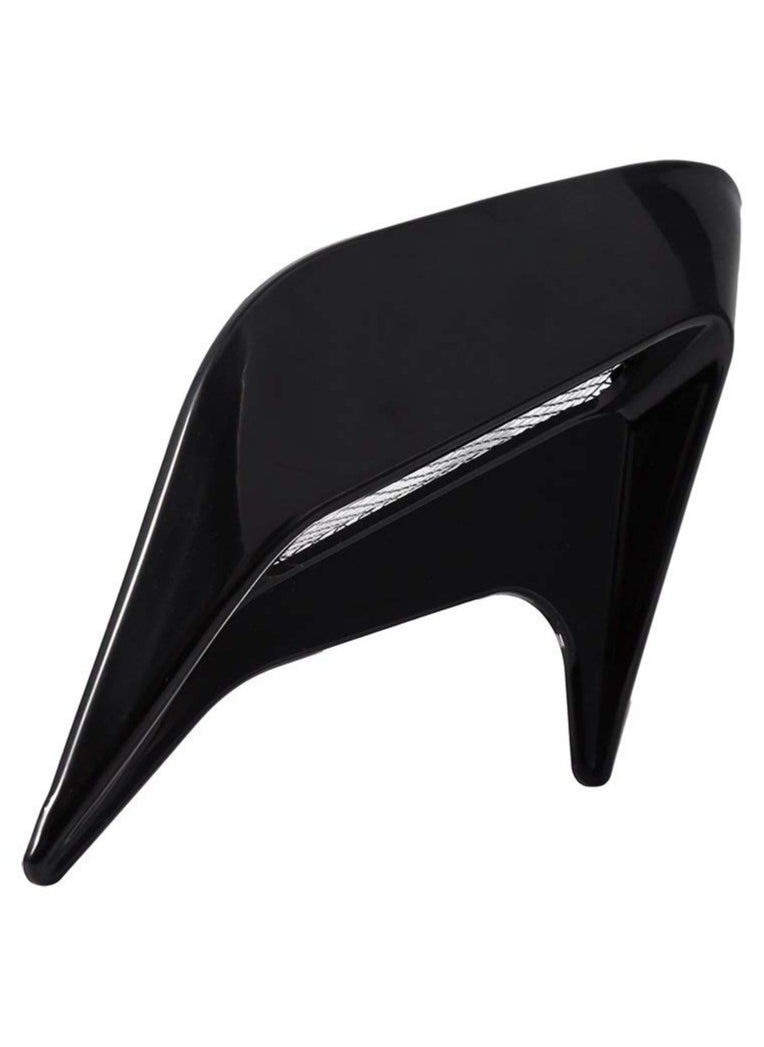 KASTWAVE - 2pcs Car Hood Air Flow Vent Sticker Cover Universal DIY Decorative Air Scoop Outlet Flow Intake Hood Vent Bonnet Cover Decor Black - Image 1