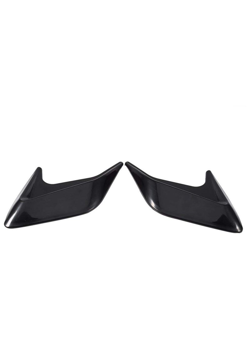 KASTWAVE - 2pcs Car Hood Air Flow Vent Sticker Cover Universal DIY Decorative Air Scoop Outlet Flow Intake Hood Vent Bonnet Cover Decor Black - Image 1