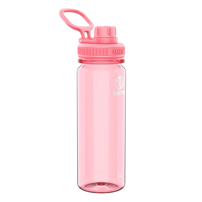 تاكيا Takeya 885395504025 Tritan Bottle Spout Lid Flutter Pink 24oz - Image 1