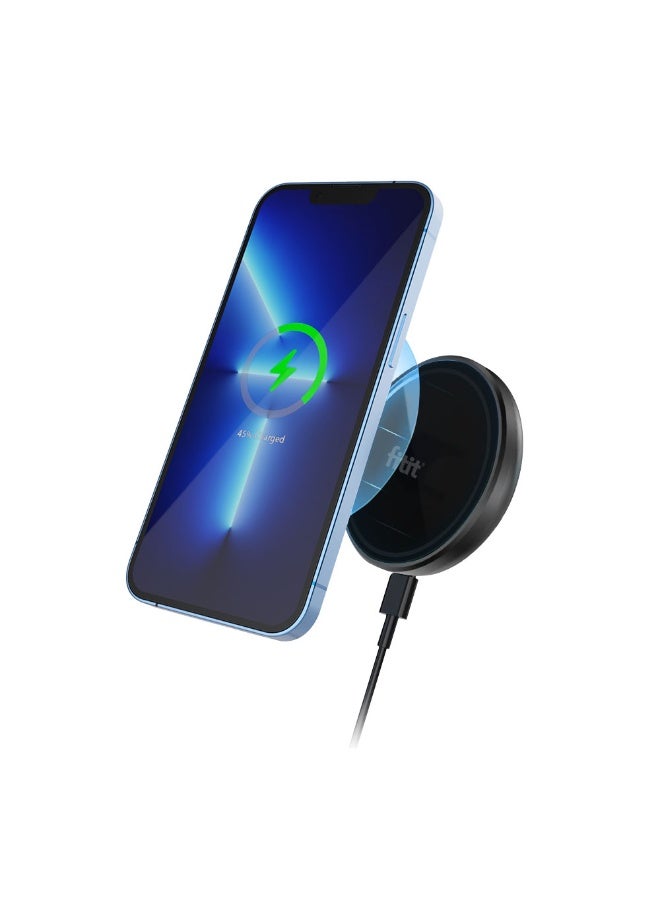 FITIT شاحن سيارة لاسلكي مغناطيسي بقوة 15 واط وحامل هاتف مع قبضة تهوية قوية - متوافق مع آيفون 12-16 وحالات MagSafe - fitit - Image 1