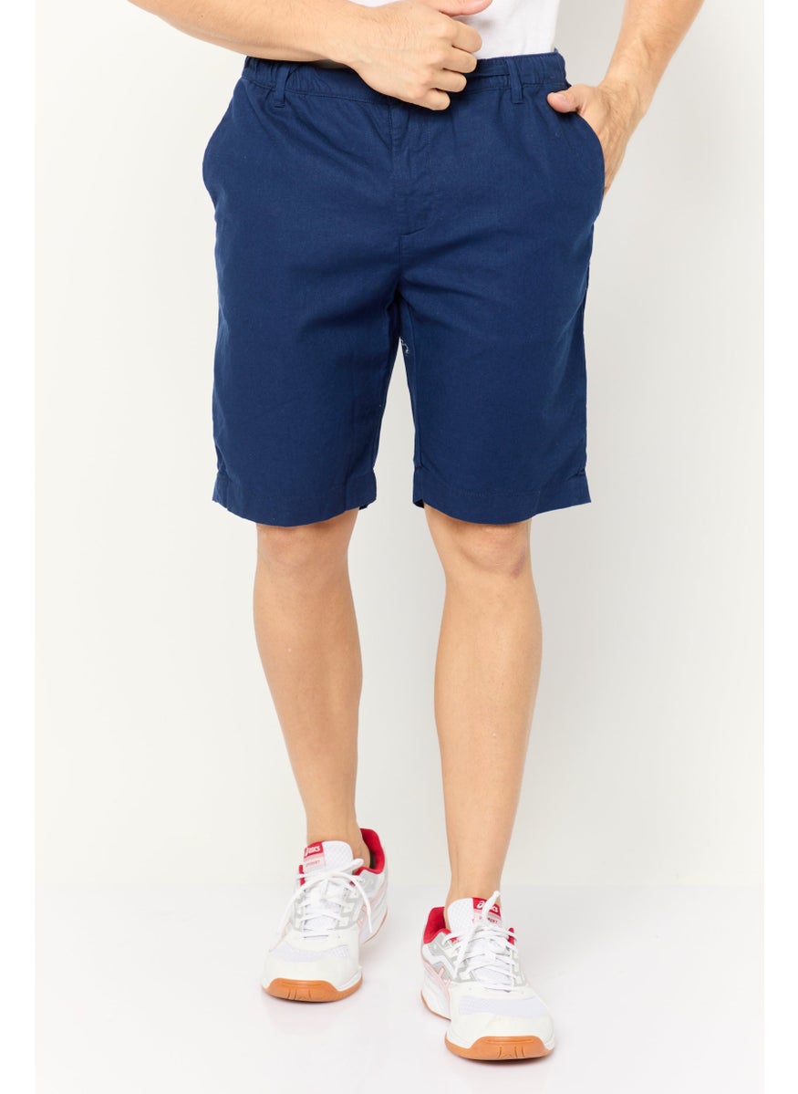 Gazzarrini Men Solid Basic Shorts, Navy  - Image 1