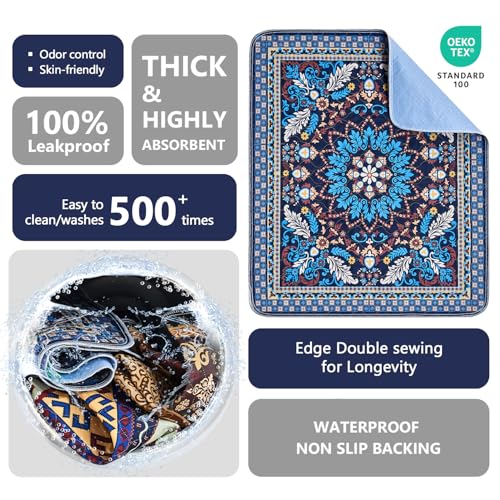 Qeils Reusable Puppy Pads Washable Pee Pads Super Absorbent Dog Training Pads NonSlip Leakproof Wee Wee Pads for Crate Floor Potty Pads Feeding Mat Dog Pee 2 Pack 18x24 - Image 3