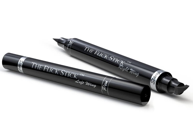 The Flick Stick Winged Eyeliner Stamp by Lovoir Waterproof Make Up Smudgeproof Long Lasting Liquid Eye liner Pen Vamp Style Wing 2 Wingliner Pens 8mm Mini Midnight Black