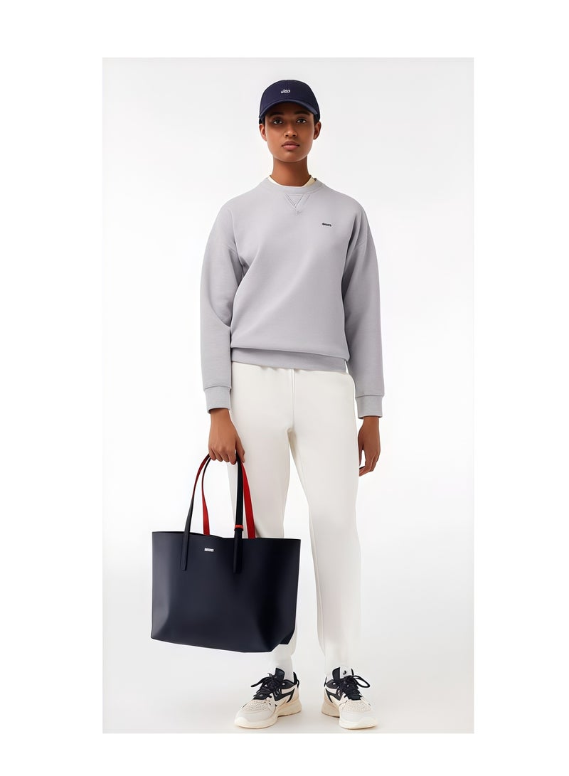 Lacoste Women's Double sided Two tone Large Capacity Handbag, Fashionable Multi functional, Black/Red - Image 2