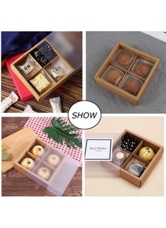KASTWAVE Cupcake Boxes with Inserts and Display Windows, Brown Kraft Treats Gift Boxes, Cupcake Containers for Baking Pastries Goodies Biscuits (15 Packs 4 Lattices)  - Image 5