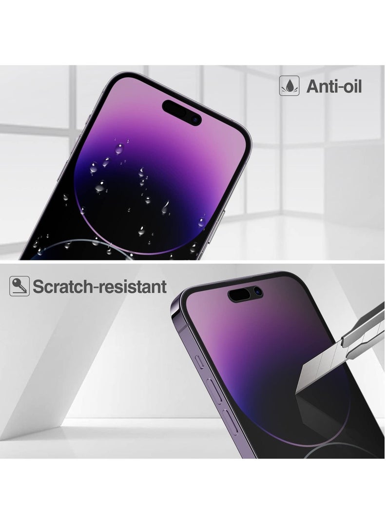 BORTONY Privacy Screen Protector for Apple iPhone 14 Pro 6.1 inch 9H Anti Spy Dark Film Guard Case Friendly Bubble Free Tempered Glass - Image 4