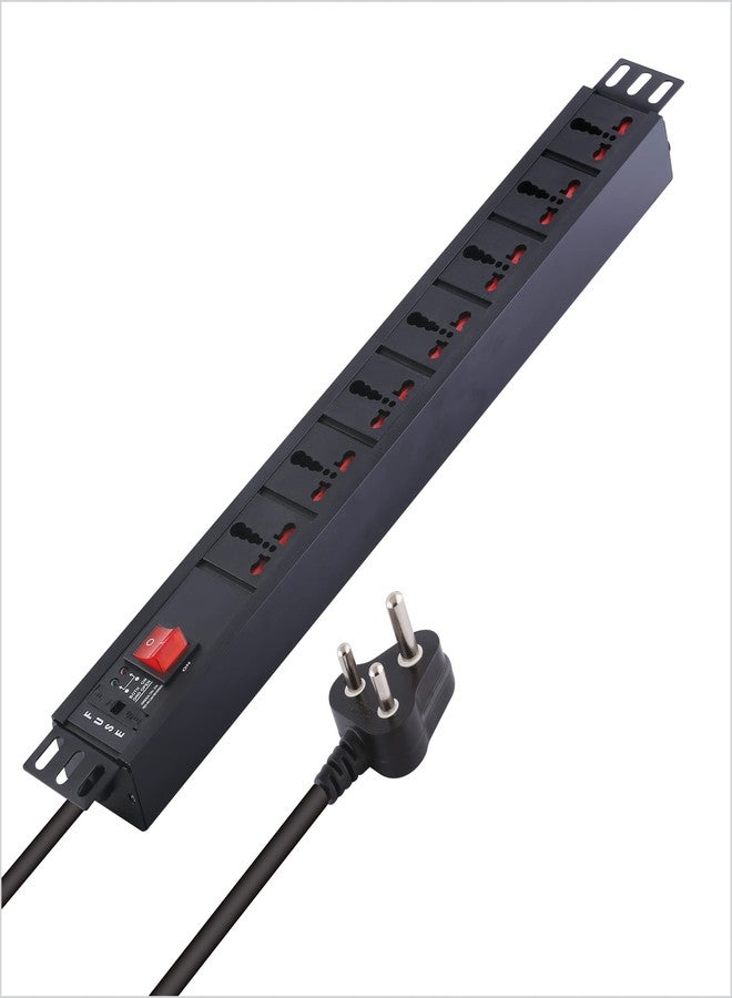 MX 7-Socket Universal Extension Board | Child Safety Shutters, 1.5 m Heavy-Duty Cord, Wall/Desk Mount, Aluminum Body Power Strip PDU - Image 1