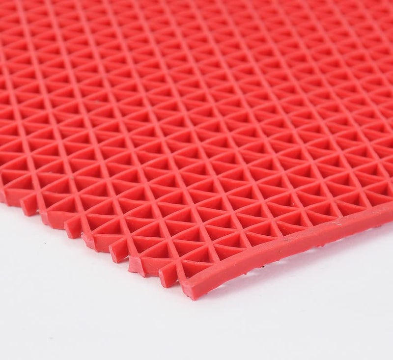 Prisha Cart Rubber Anti Skid & Multipurpose Bathroom Mat | Shower Mat | Carpet | Rugs | Rainmat | Swimming Pool Mat || (Red, 4x6 Feet) - Image 4