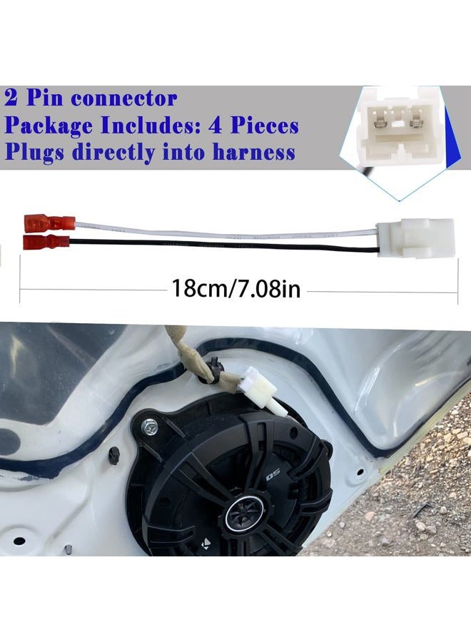 Danbojit 4 Pack 72-6514 Speaker Wire Harness Adapter Plug Compatible With Jeep Wrangler Chrysler Town & Country Dodge Dakota Front Rear Door Wiring (4) - Image 5
