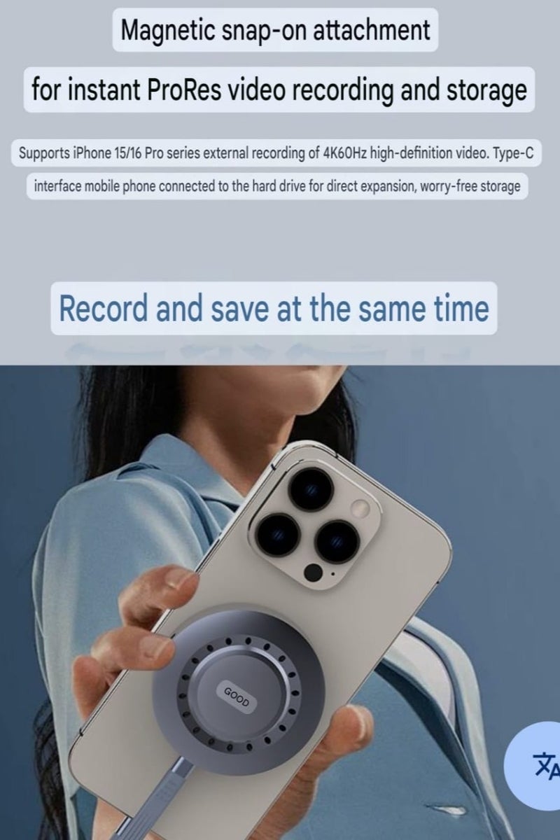 GODO M.2 NVMe Magnetic SSD Enclosure – USB 3.1 Gen2 10Gbps High-Speed Transmission External Case for M-Key SSD (2230/2242/2260/2280) - Image 2