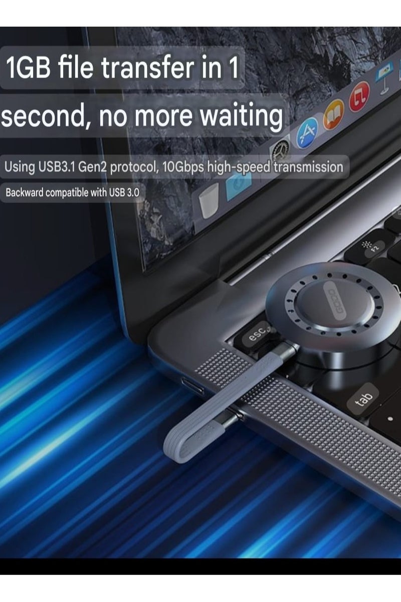 GODO M.2 NVMe Magnetic SSD Enclosure – USB 3.1 Gen2 10Gbps High-Speed Transmission External Case for M-Key SSD (2230/2242/2260/2280) - Image 3