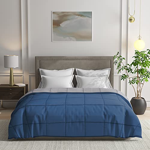 Wakefit Comforter Double Bed | 120 GSM | Quilt AC Blanket for Double Size Bed | Reversible Super Soft Microfiber Blanket | 100x90 Inches - Grey & Dark Teal - Image 2