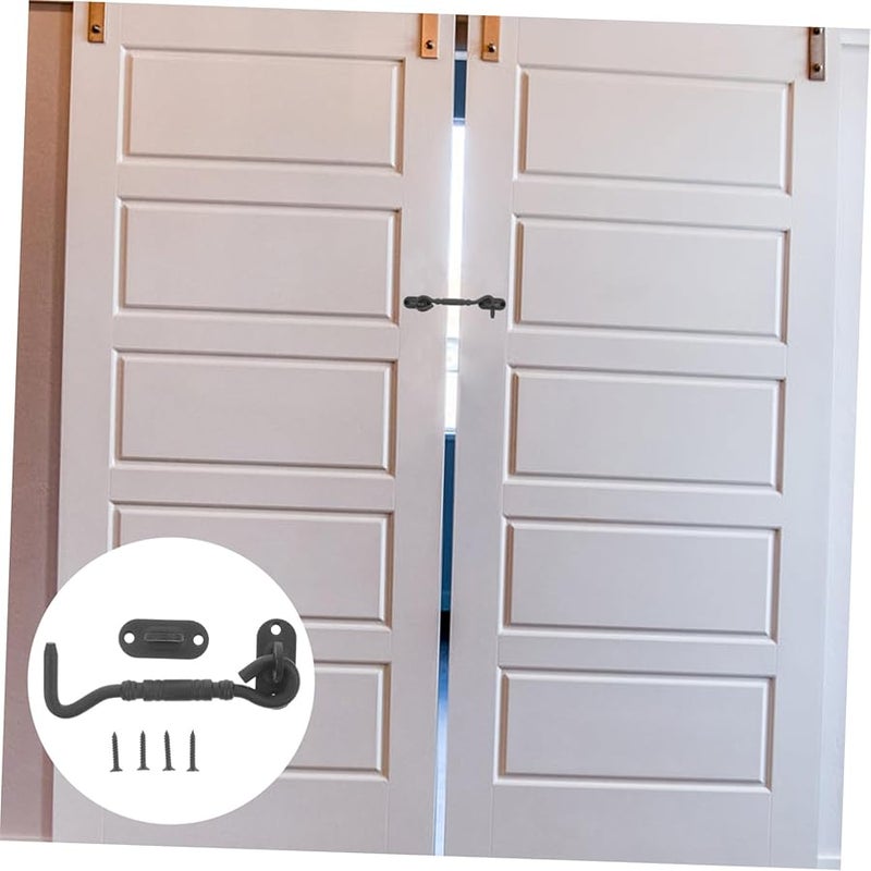 2 Pack Matte Stainless Steel Privacy Hook Latch 4 Inch Door Lock For Window Gate - Image 4