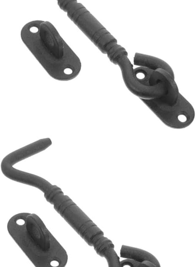 2 Pack Matte Stainless Steel Privacy Hook Latch 4 Inch Door Lock For Window Gate - Image 2