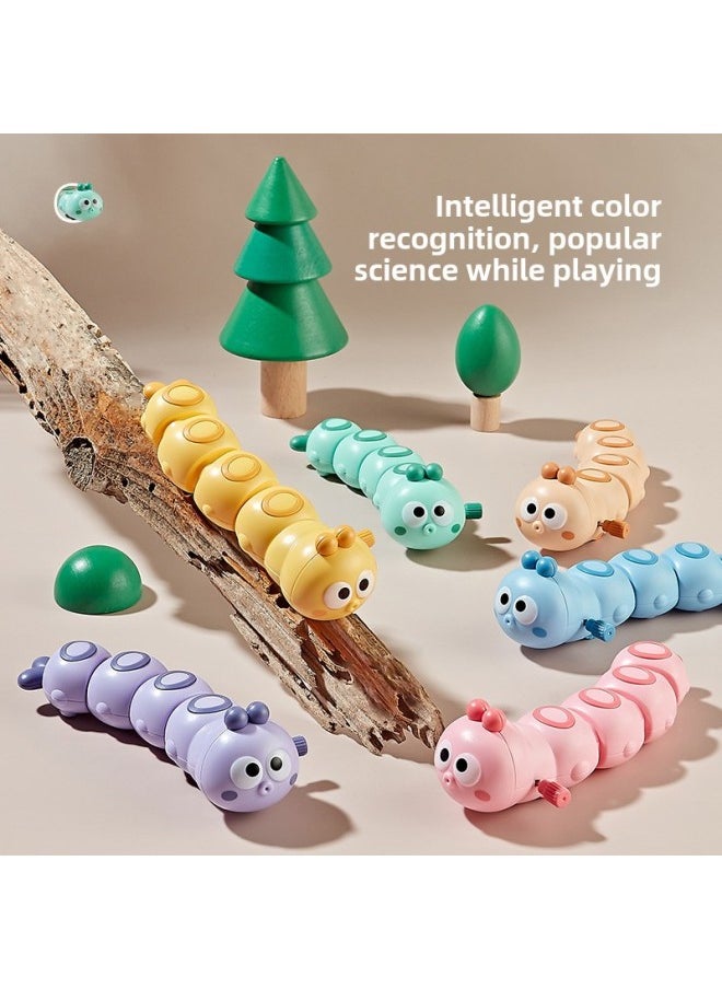 Coil Caterpillar Toy Infant Crawling Will Move Will Run Puzzle Clown Fish On The Chain Winding Direct Batch-Color:Caterpillar  Bag