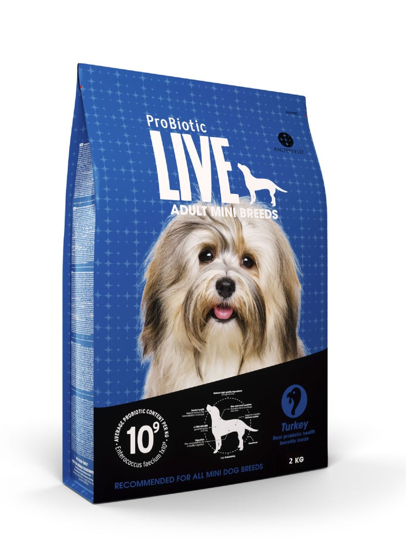 بروبيوتيك لايف طعام جاف للكلاب صغيرة السلالة البالغة بالديك الرومي و الأرز - Image 3