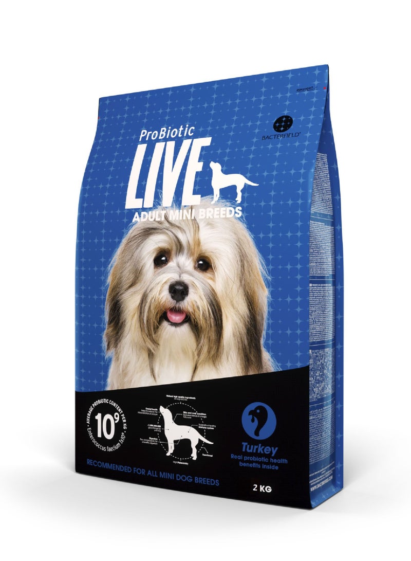 بروبيوتيك لايف طعام جاف للكلاب صغيرة السلالة البالغة بالديك الرومي و الأرز - Image 2