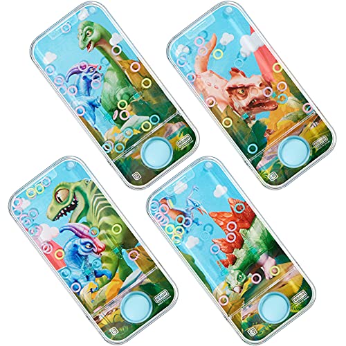 Chalyna 4 Pcs Handheld Water Games Water Ring Toys Colorful Ring Toss Game Without Road Trip Toys 80s 90s Games for Kids Party Favors Bag Fillers PastimeAnimal Style - Image 1