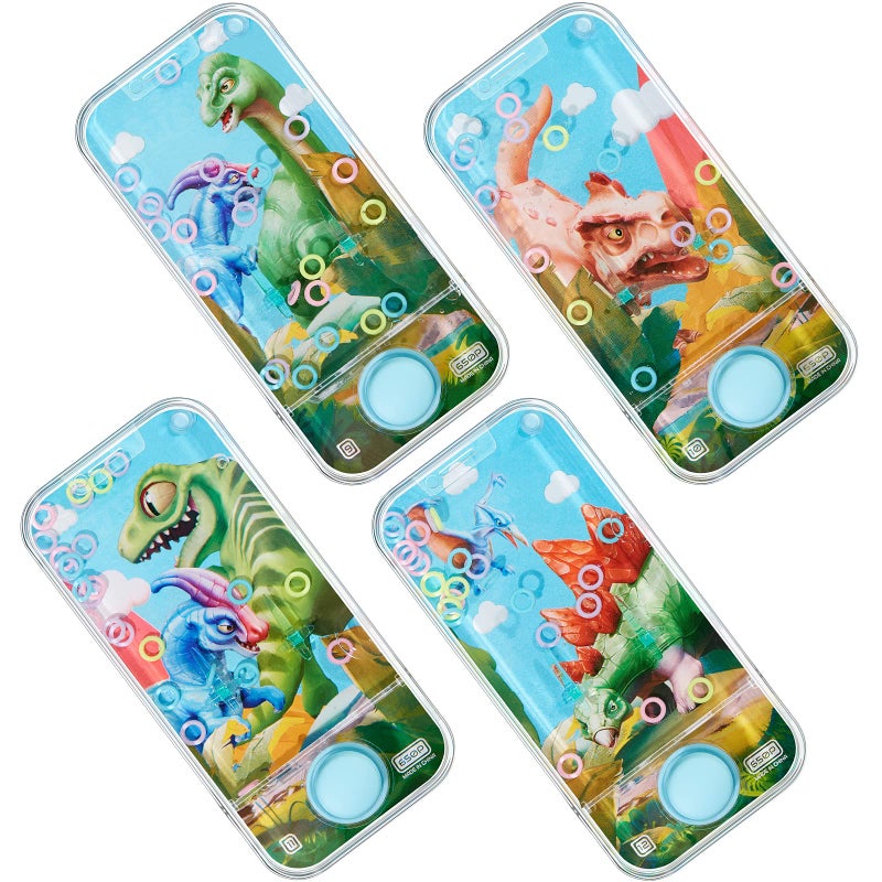 Chalyna 4 Pcs Handheld Water Games Water Ring Toys Colorful Ring Toss Game Without Road Trip Toys 80s 90s Games for Kids Party Favors Bag Fillers PastimeAnimal Style - Image 3