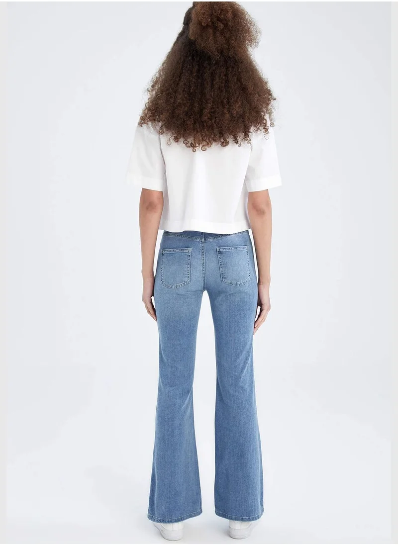DeFacto Woman Flare Fit Denim Trousers