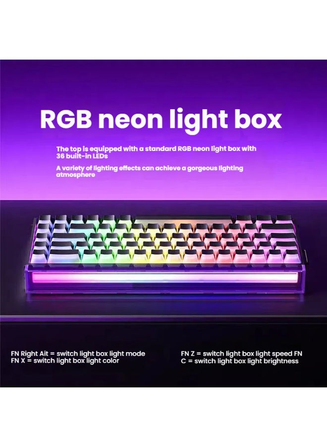 AULA Hero68HE Magnetic Axis Gaming Keyboard, 68-Key Compact Layout, Rapid Trigger RT Technology, 0.01mm Precision Adjustment, 8000Hz Polling Rate, RGB Backlit, Wired Mechanical Keyboard for FPS Games（Black Frosted Translucent Edge） - Image 5