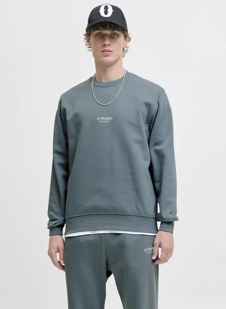 JACK & JONES Jjesoho Logo Crew Neck Sweatshirt