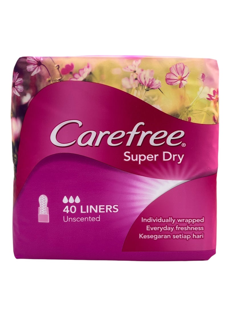 Carefree CAREFREE LINERS 40s SUPER DRY UNSCENTED  - Image 1