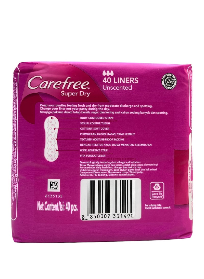 Carefree CAREFREE LINERS 40s SUPER DRY UNSCENTED  - Image 3