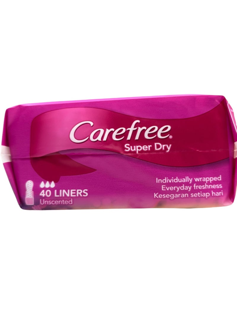 Carefree CAREFREE LINERS 40s SUPER DRY UNSCENTED  - Image 2