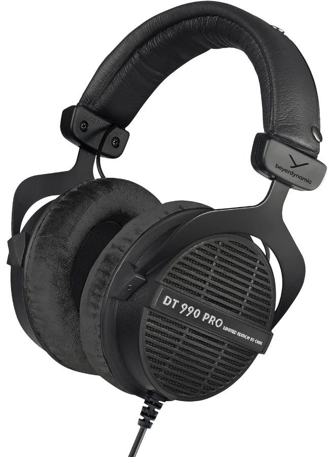Beyer Dynamic beyerdynamic Dt 990 Pro Over-Ear Studio Monitor Headphones - Open-Back Stereo Construction, Wired (80 Ohm, Black (Limited Edition)) - Image 1