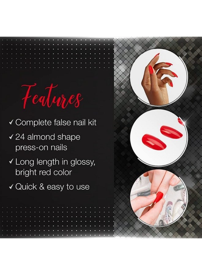 أرديل مجموعة أظافر صناعية من Nail Addict باللون الأحمر الكرزي - Image 4