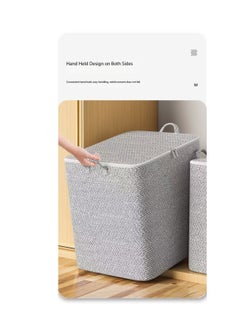 Generic 2-Pack Fabric Wardrobe Organizer with Zipper and Handle, Foldable Wardrobe Storage Basket, Stackable Wardrobe Clothes Organizer, Cube Storage Box for Bedroom Wardrobe to Store Sundries Such as Clothes, T-shirts, Jeans, Sweaters, Toys and Books (220L)  - Image 5
