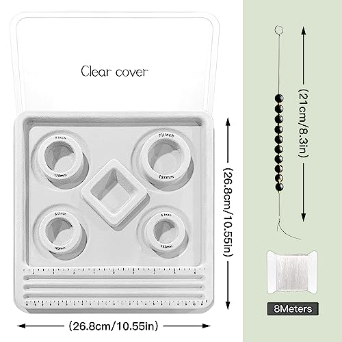 INDIVSHOW The Design Bracelet Bead Board with Clear Cover for Jewelry Bracelet Making Supplies - Image 2