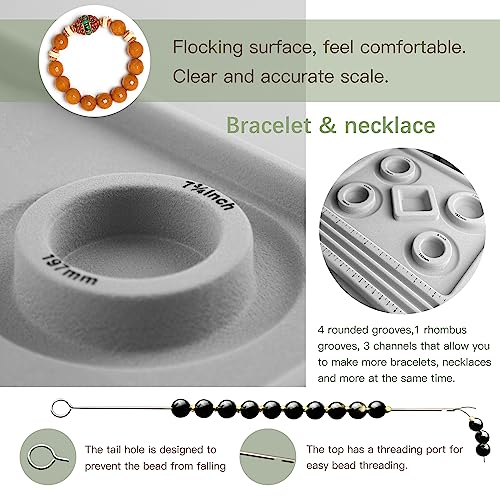 INDIVSHOW The Design Bracelet Bead Board with Clear Cover for Jewelry Bracelet Making Supplies - Image 4