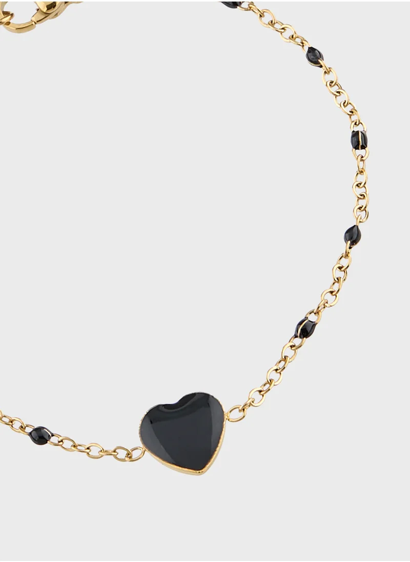 ستورتز Simple Love Bracelet Black