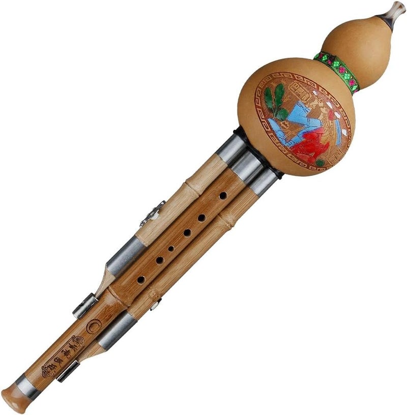 Sutla C/b-flat Key Imitation Phyllostachys sulphurea Bamboo Cucurbit Flute Hulusi Traditional Musical Instrument Wind-instrument (C Key) - Image 1