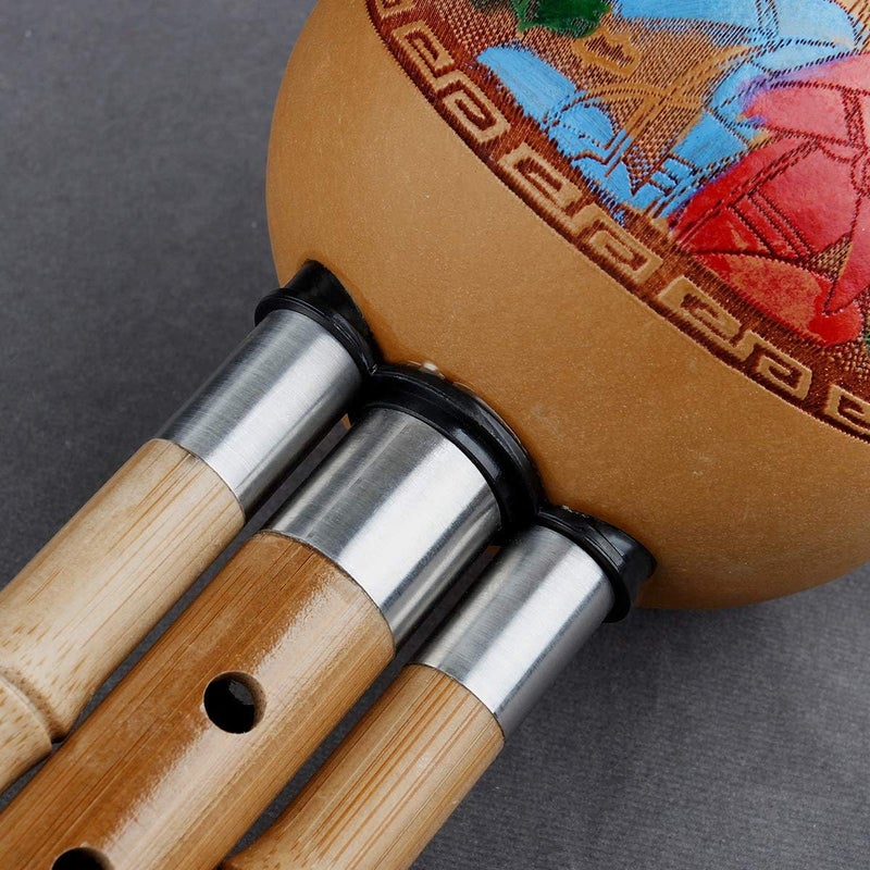 Sutla C/b-flat Key Imitation Phyllostachys sulphurea Bamboo Cucurbit Flute Hulusi Traditional Musical Instrument Wind-instrument (C Key) - Image 4