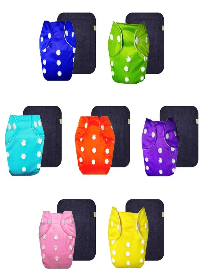 Dumbledo Lite Cloth Diaper with Black Insert (Pack of 7) | Soft & Gentle | Reusable & Washable | Quick Dry | All-Day Wear | 3 Months - 2 Years | Unisex Baby - Image 1