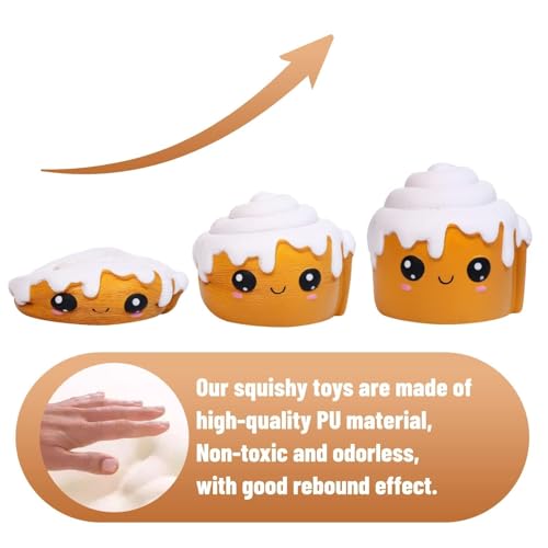 Anboor 4 Pcs Squishies Hot Dog Cake Bread Donut Kawaii Scented Soft Slow Rising Squeeze Stress Relief Kids Toy Xmas Stocking Stuffers Ideas - Image 5