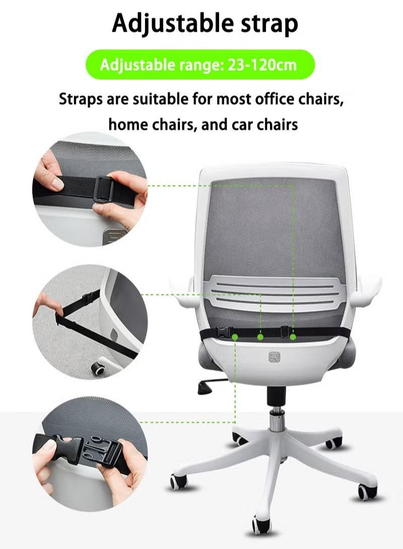 شو وو وسادة مقعد سوداء مغطاة بشبكة 4D ومريحة ومسامية من إسفنج الذاكرة لمقعد السيارة ووسادة مقعد السيارة تعمل على تحسين وضع الرؤية، أسود - Image 2