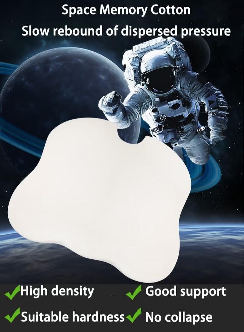 شو وو وسادة مقعد سوداء مغطاة بشبكة 4D ومريحة ومسامية من إسفنج الذاكرة لمقعد السيارة ووسادة مقعد السيارة تعمل على تحسين وضع الرؤية، أسود - Image 4