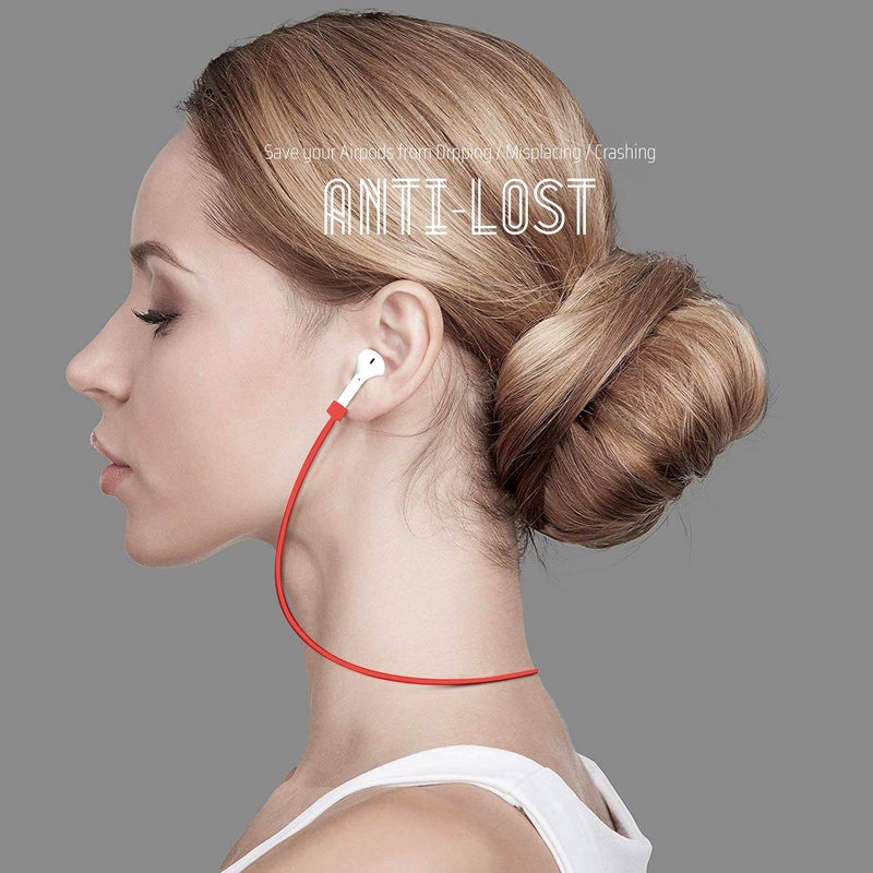cobcobb Ultra Strong Magnetic Airpod Pro Strap Anti-Lost Cord Sports Lanyard Compatible with Airpods 3rd 2nd Generation Pro 3 2 1 (3 Red) - Image 2