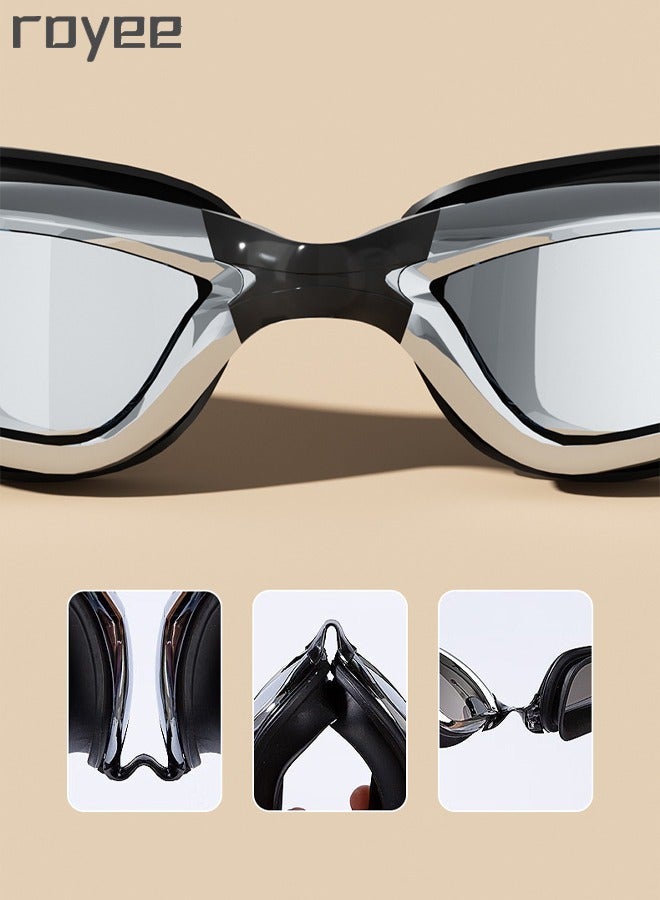Royee 4Pcs Adult Anti Fog Goggles+Silicone Swim Cap Set Fit for Man and woman - Image 3