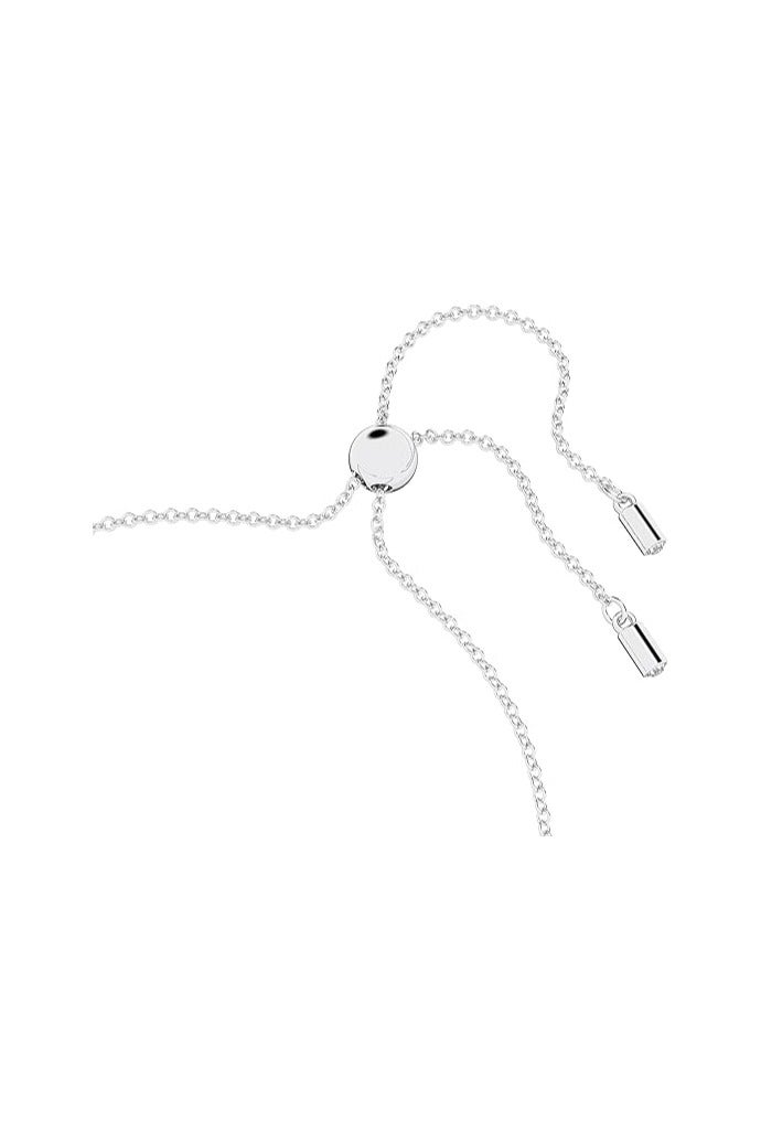 KHAJUL Infinity Heart Jewelry Bracelet, Rhodium Tone with Clear Crystals (Silver) - Image 2